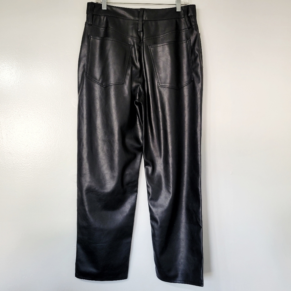 NWT Madewell The Perfect Vintage Straight Jean: Faux Leather Edition Size 30 - Picture 4 of 14
